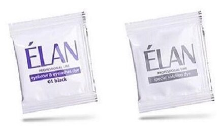 Elan Гель-краска для бровей и ресниц саше, 5 мл + оксид 3% саше, 5 мл