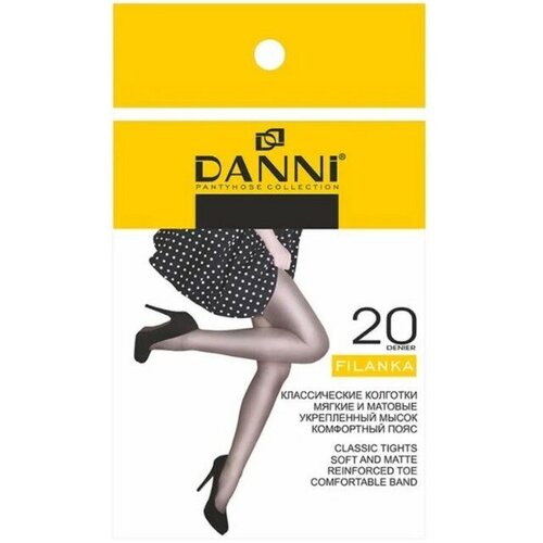 Колготки DANNI, 20 den, размер 4, бежевый колготки danni tundra 220 den размер 4 черный