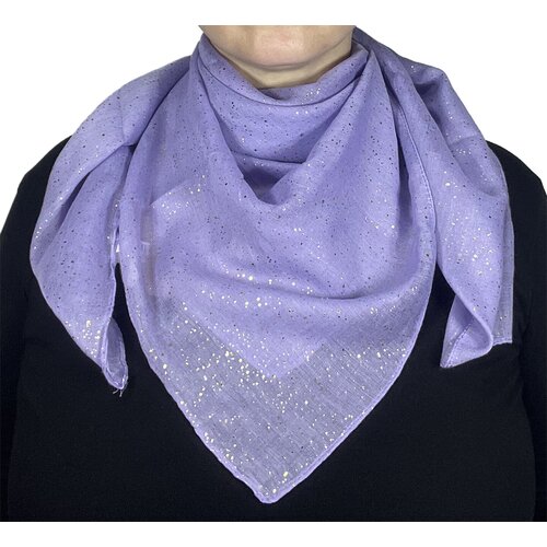 фото Платок lili scarf, хлопок, 90х90 см, фиолетовый, синий