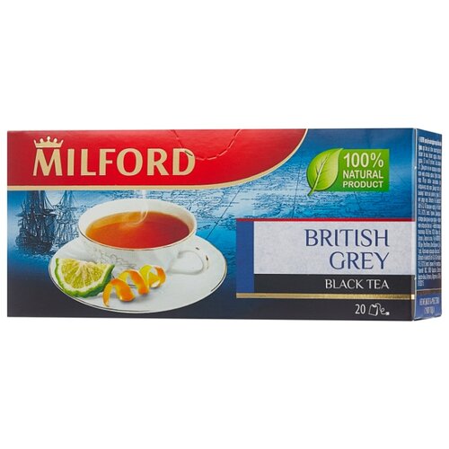 фото Чай черный Milford British grey в пакетиках, 20 шт.