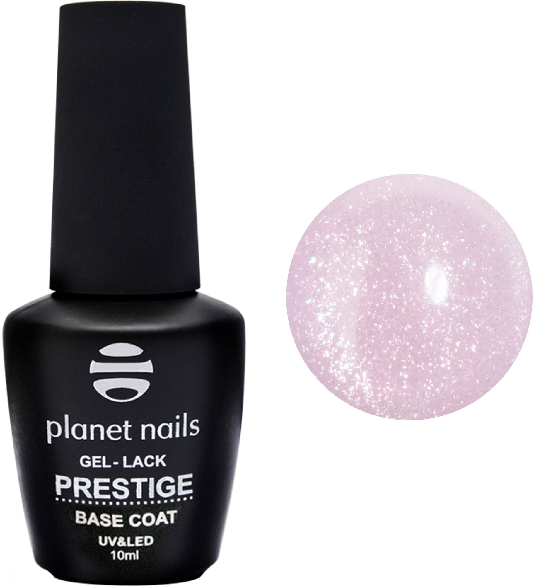 PLANET NAILS, База "PRESTIGE" - BASE SHIMMER FLAMINGO, 10 мл