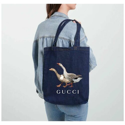 фото Сумка шоппер гуччи гуси нет бренда