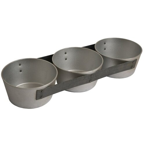 Форма для выпечки хлеба круглая 3Л 20х15х5см 3-х секционная литой алюминий