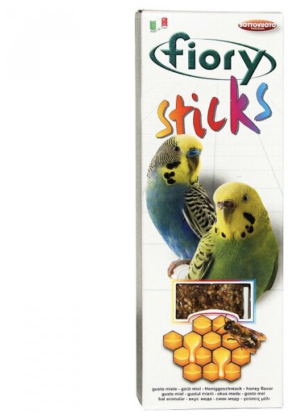 Лакомство Fiory палочки для попугаев Sticks с медом, 30г - фото №9