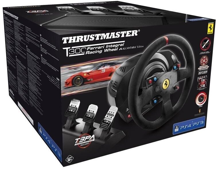 Руль Thrustmaster T300 Ferrari Integral Racing Wheel Alcantara Edition, черный