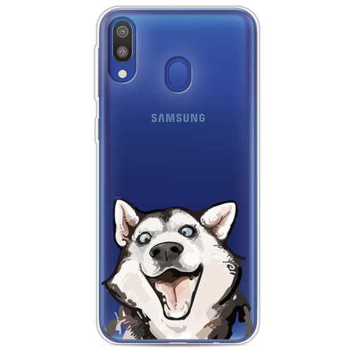 фото Силиконовый чехол радостный хаски на samsung galaxy m20 case place