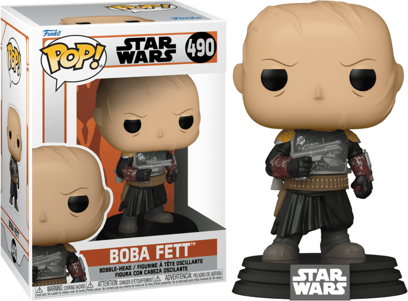 Фигурка Funko POP Boba Fett Unmasked (Эксклюзив Walmart) из сериала Star Wars: Mandalorian 490