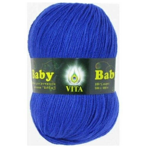 Пряжа Vita Baby (Беби) 2906 василек 100% акрил 100г 400м 1 шт