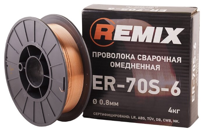 Проволока омедненный REMIX ER-70S-6 0.8мм 4кг