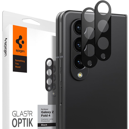 Защитное стекло для камеры Spigen Optik Lens Protector для Samsung Galaxy Z Fold 4 2 шт, (AGL05428) черный