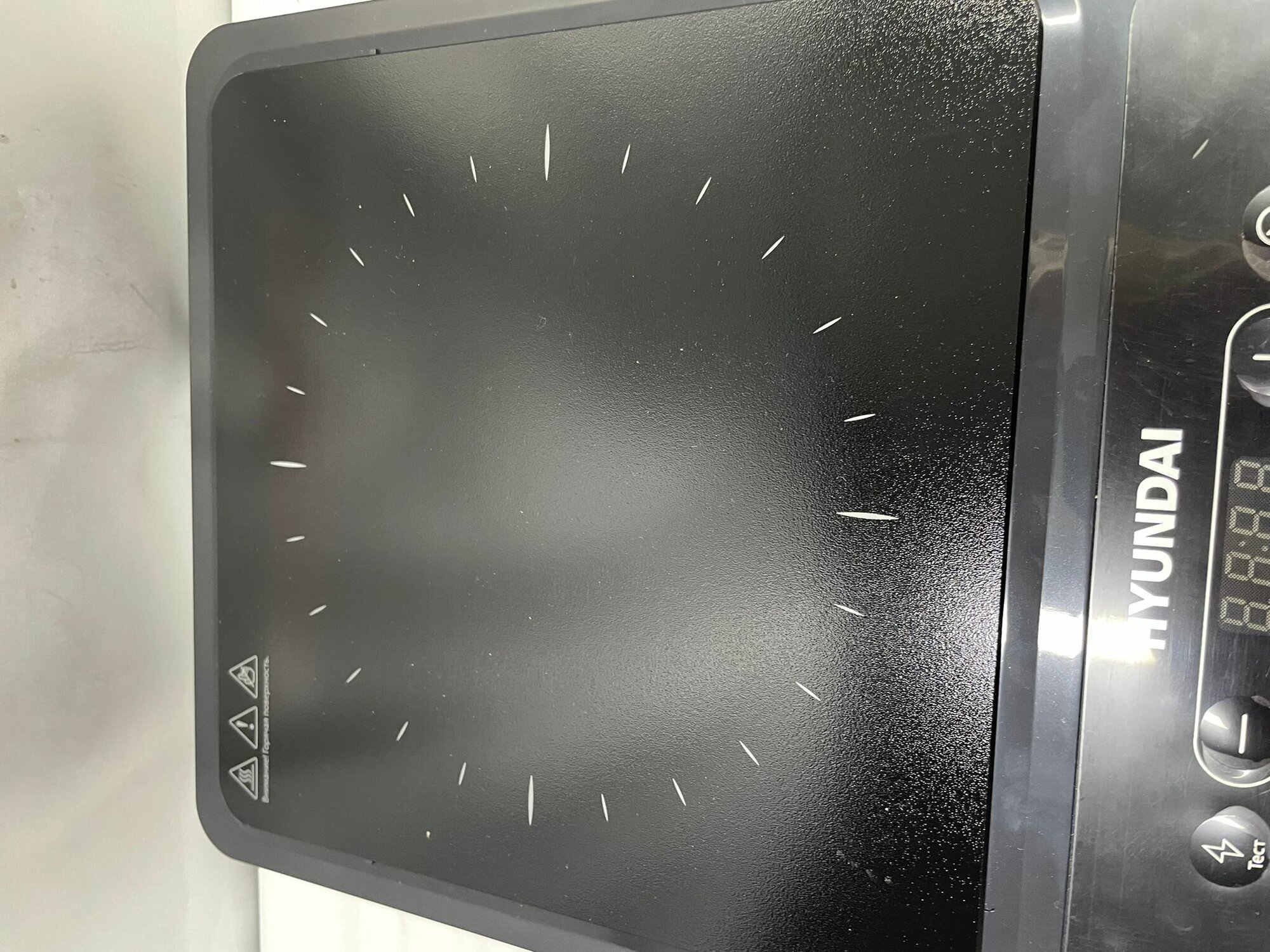 Плита Электрическая Hyundai черный стеклокерамика (настольная) - фото №9