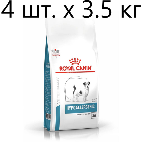 Сухой корм для взрослых собак Royal Canin Hypoallergenic HSD 24 Small Dog, при аллергии, 4 шт. х 3.5 кг (для мелких пород)