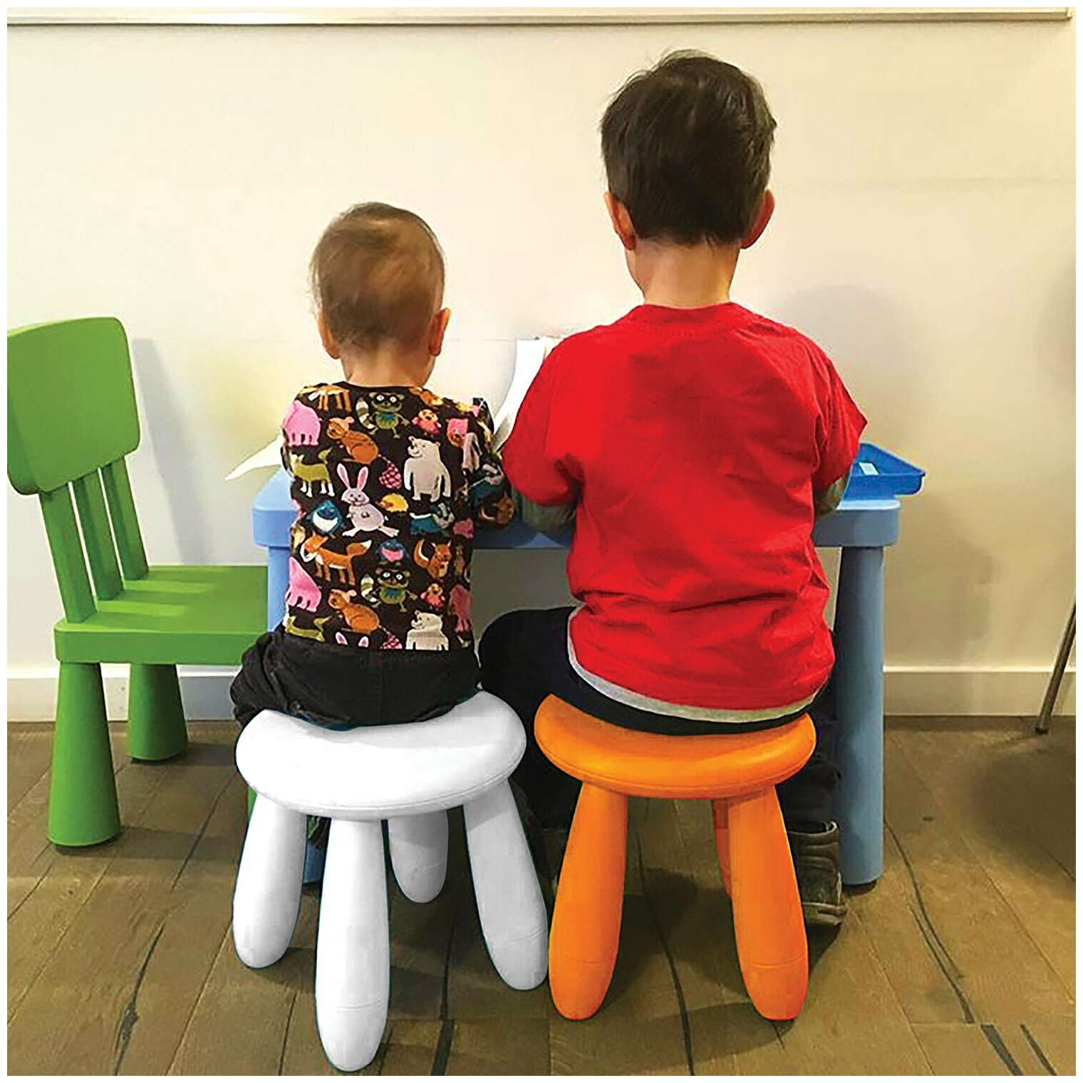 Детский стул / стульчик пластиковый для ребенка, малышей Мамонт белый, от 2 до 7 лет, 532753 - фотография № 6