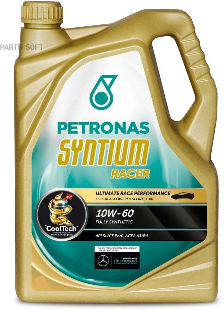 PETRONAS 70000K1YEU Масо моторное PETRONAS SYNTIUM RACER 10W-60 4L