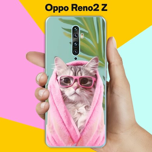 Силиконовый чехол на Oppo Reno2 Z Кот В Очках / для Оппо Рено 2 Зет дизайнерский силиконовый чехол для oppo reno2 z