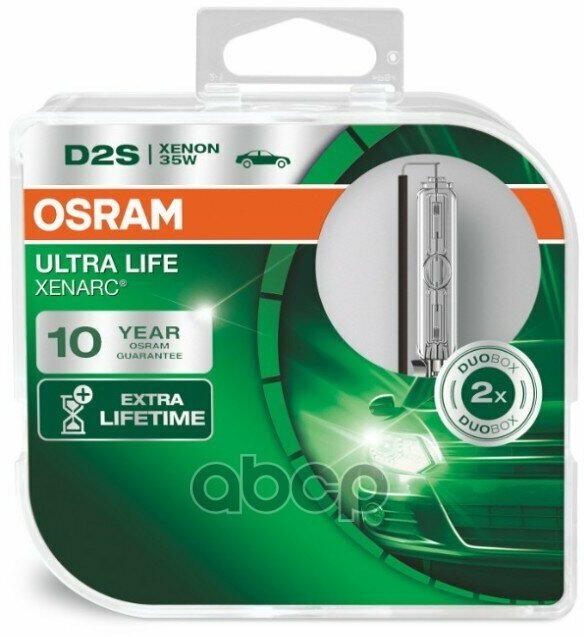 Автолампа Ксенон Osram 66240Ult-Hcb (Замена 66240Ult-Duobox ) D2s 85V 35W P32d-2 Xenarc Ultra Life 4300К (Пб2/20) Osram арт. .