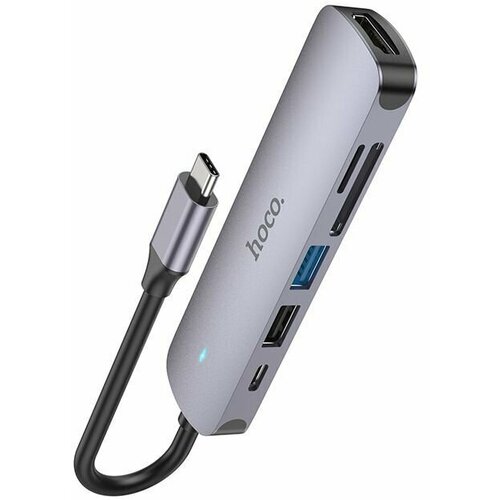 Концентратор USB 2USB PD60W HDMI TF SD HOCO HB28 197600₽