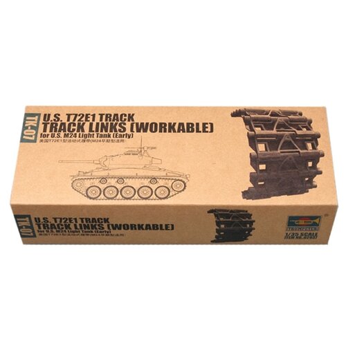 rm 2029 3d printed workable track links for tiger i early Trumpeter U.S. T72E1 steel track for U.S. M24 light tank (02037) 1:35