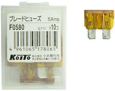 Предохранитель флажковый KOITO 5A 1 шт. (F0580) KOITO-F0580