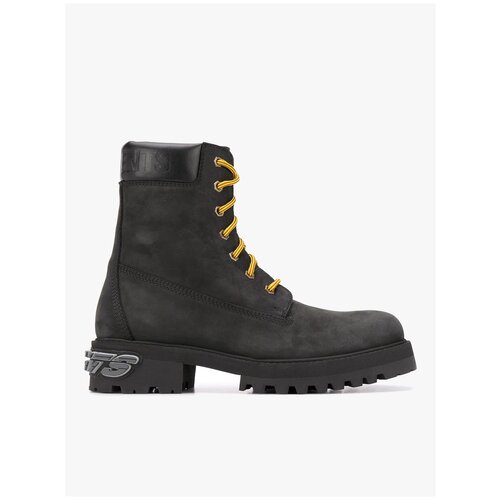 фото Vetements черные ботинки с резиновым логотипом 39