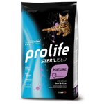 Сухой корм Prolife Sterilised Mature для пожилых кошек с говядиной и рисом 400г ZCD35928 - изображение