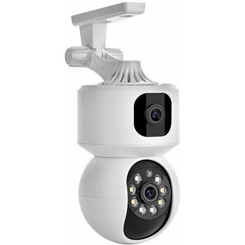 Поворотная Wi-Fi миниатюрная камера видеонаблюдения IP PTZ с двумя объективами ST-IP495-3M-D-OZ