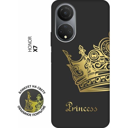 Матовый чехол True Princess для Honor X7 / Хонор Х7 с 3D эффектом черный матовый чехол advocado для honor x7 хонор х7 с 3d эффектом черный