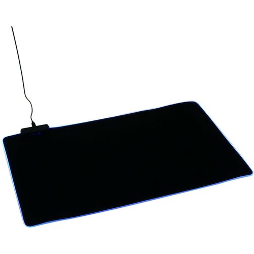 Коврик для мыши, 60х35х0.3 см, с подсветкой RGB, USB, черный