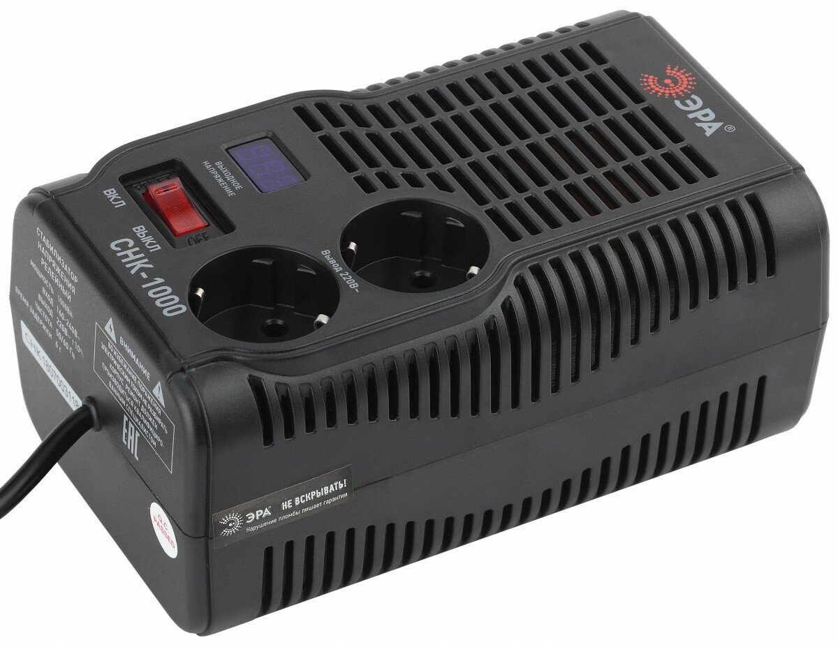 ЭРА СНК-1000 ЭРА Стабилизатор напр. компакт, 160-260В/220В, 1000ВА (8/192)