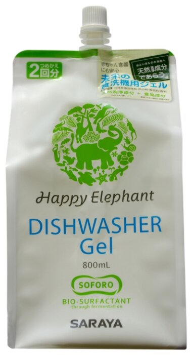 Happy Elephant Detergent for Dishwasher 800mL refill/Жидкость для посудомоечных машин Happy Elephant 800 мл. (наполнитель)