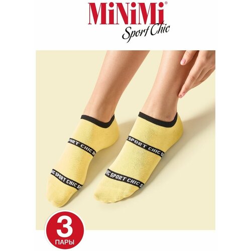 Носки MiNiMi, 3 пары, размер 35-38 (23-25), желтый носки женские х б minimi sport chic 4300 набор 4 шт размер 39 41 giallo желтый