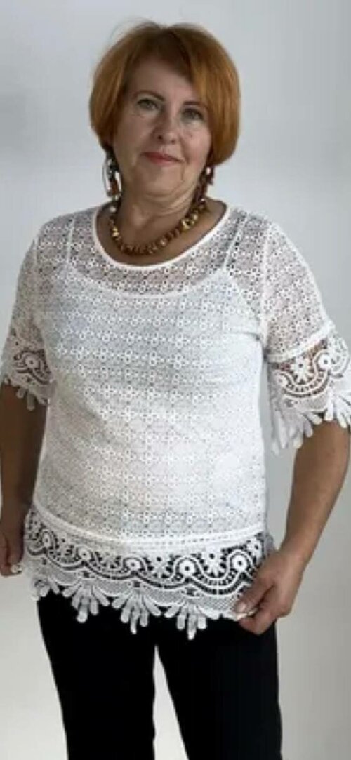 Блуза , размер 46-48, белый