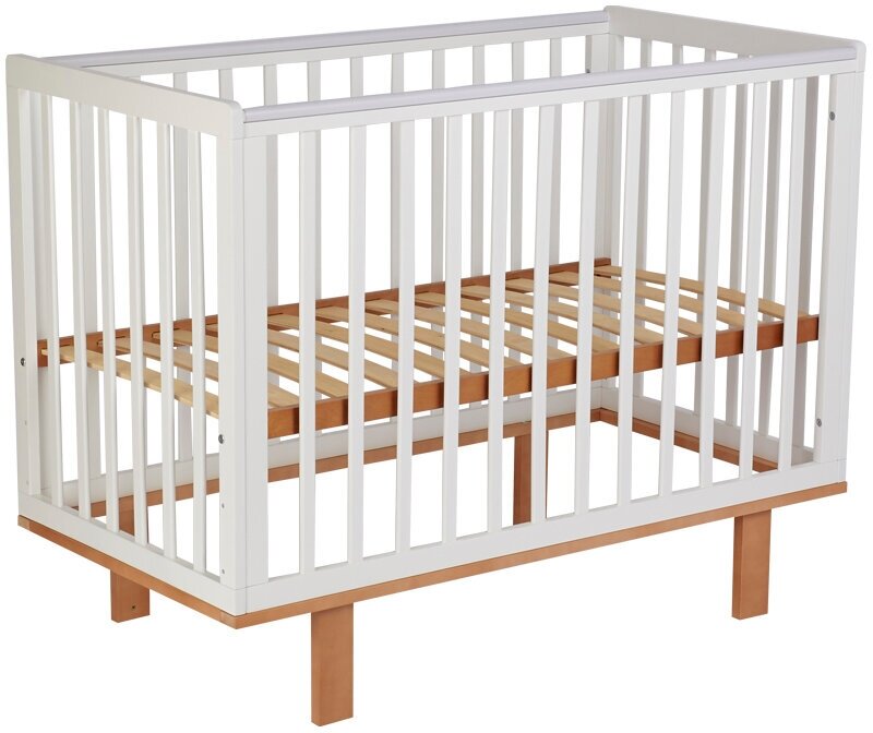 Кроватка детская Polini kids Simple 340, белый-бук