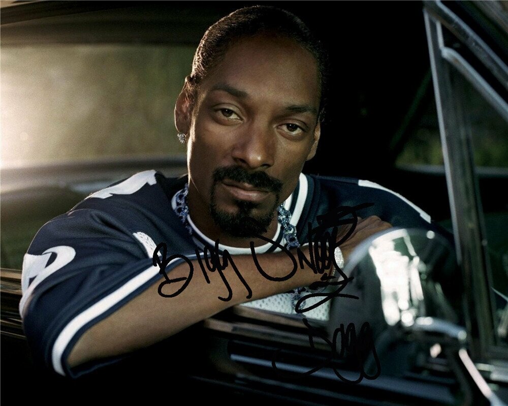 Автограф Снуп Догг - Автограф Snoop Dogg Rap - Фото с автографом Подписанная фотография Автограф знаменитости Подарок Автограмма Размер 20х25 см