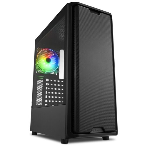 Sharkoon SK3 RGB игровой корпус чёрный (ATX, закаленное стекло, fan 1x120 мм + 1x120 мм RGB, 2xUSB 3.0, audio)