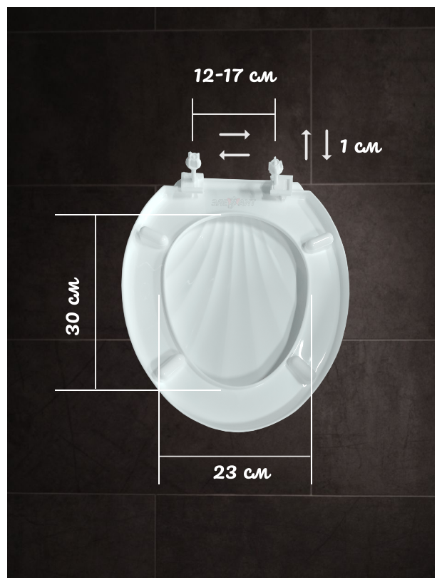 Сиденье для унитаза, крышка для унитаза, стульчак Ракушка, цвет белый - фотография № 4