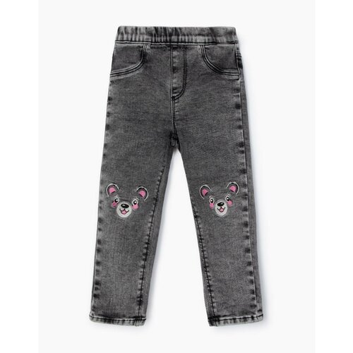 Джинсы  Gloria Jeans для девочек, размер 86, серый