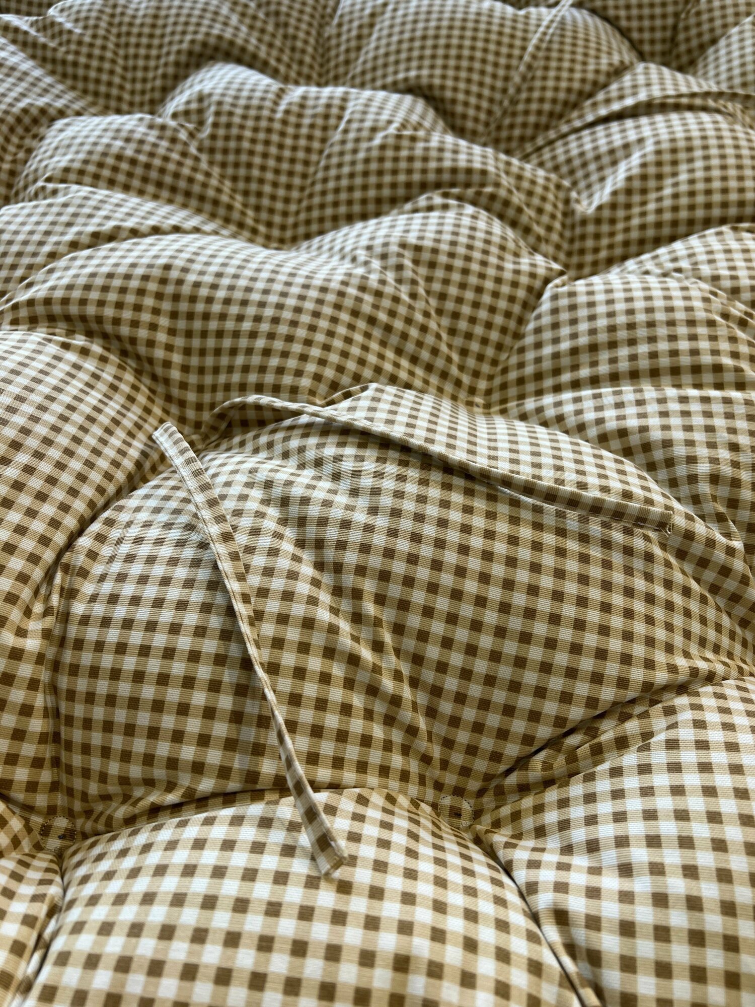 Подушка для садовых качелей, круглая напольная сидушка Марси, бежевый - фотография № 3