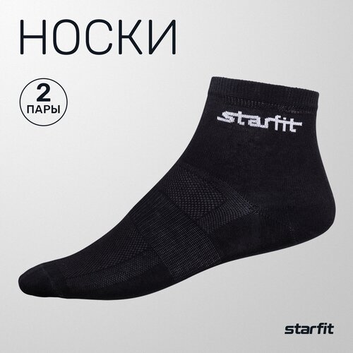 Носки Starfit, 2 пары, 2 уп., размер 39-42, черный носки starfit размер 39 42 голубой серый 2 пары