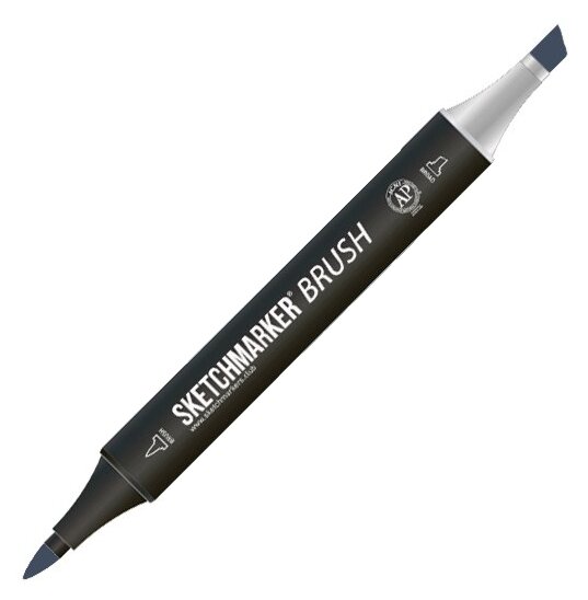 Маркер Sketchmarker Brush двухсторонний на спирт.основе цв.CG1 Прохладный серый 1