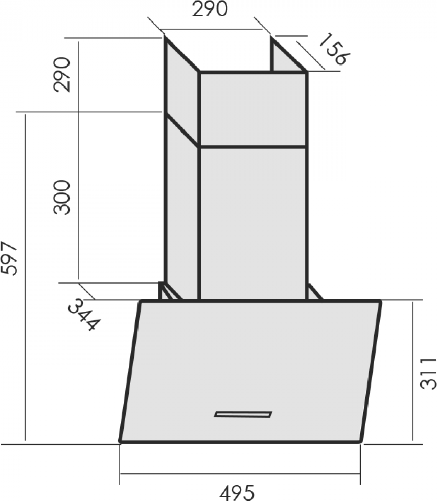 MBS Вытяжка кухонная Gartenzia 150 Glass White 5529 . - фотография № 8