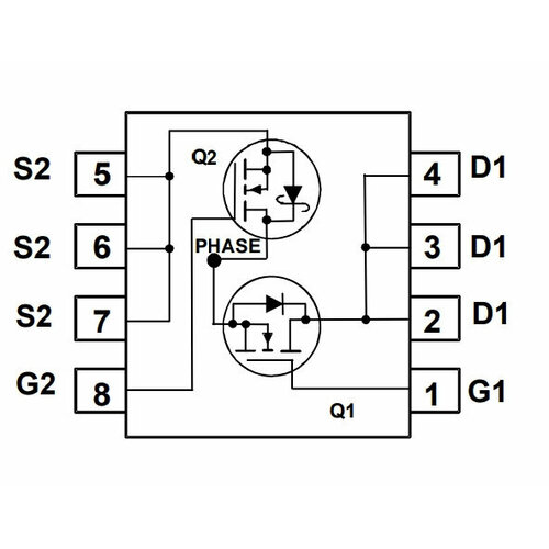 Микросхема FDMS3602S N-Channel MOSFET 25V 15A