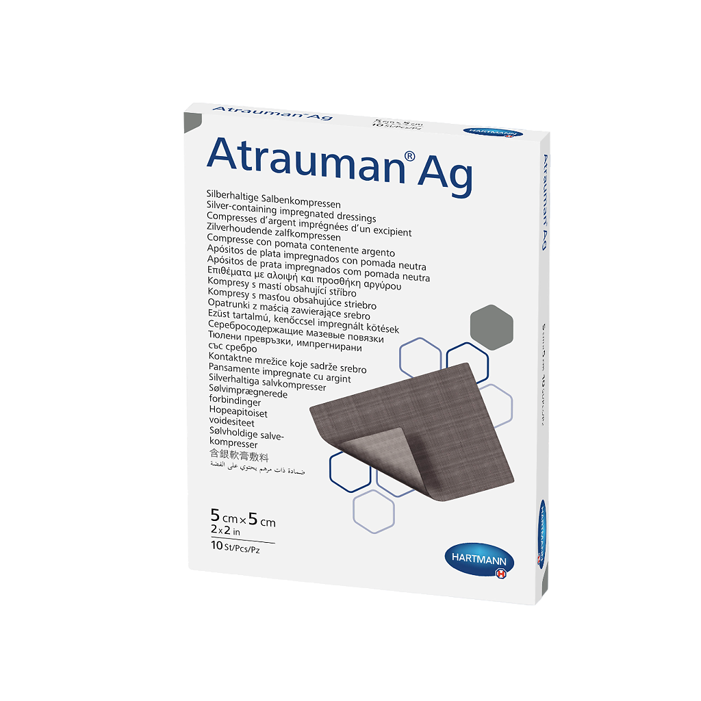 Повязка мазевая Атрауман АГ/Atrauman AG с серебром стерильная 5 х 5 см 10 шт