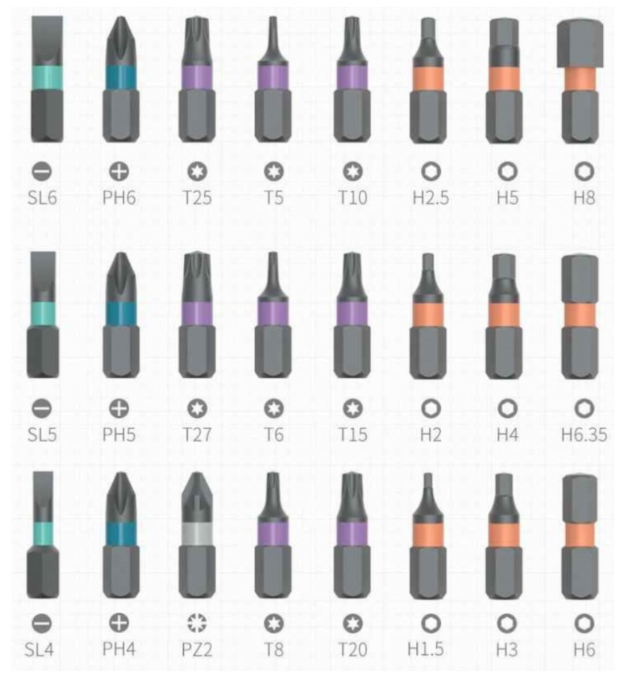 Наборы Инструментов Xiaomi Набор инструментов Xiaomi Mijia DUKA 24 In 1 RS1, черный, CN