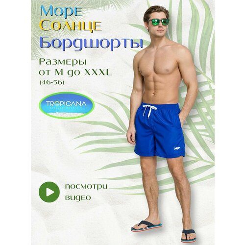 фото Шорты для плавания tropicana, размер m, голубой