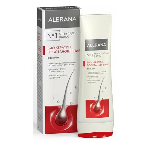 Бальзам-ополаскиватель Alerana Био Кератин восстанавливающий 200мл 461₽