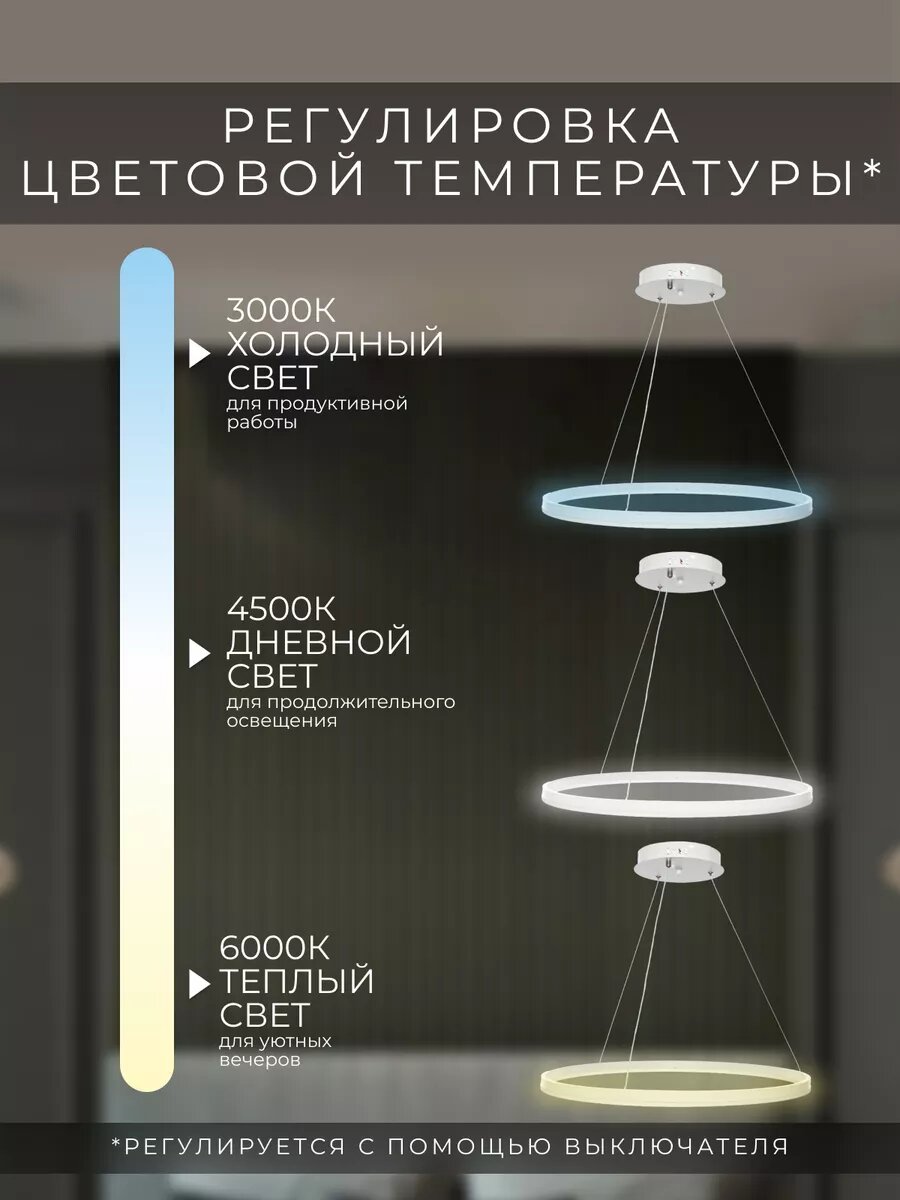 Люстра светодиодная подвесная — фото 1