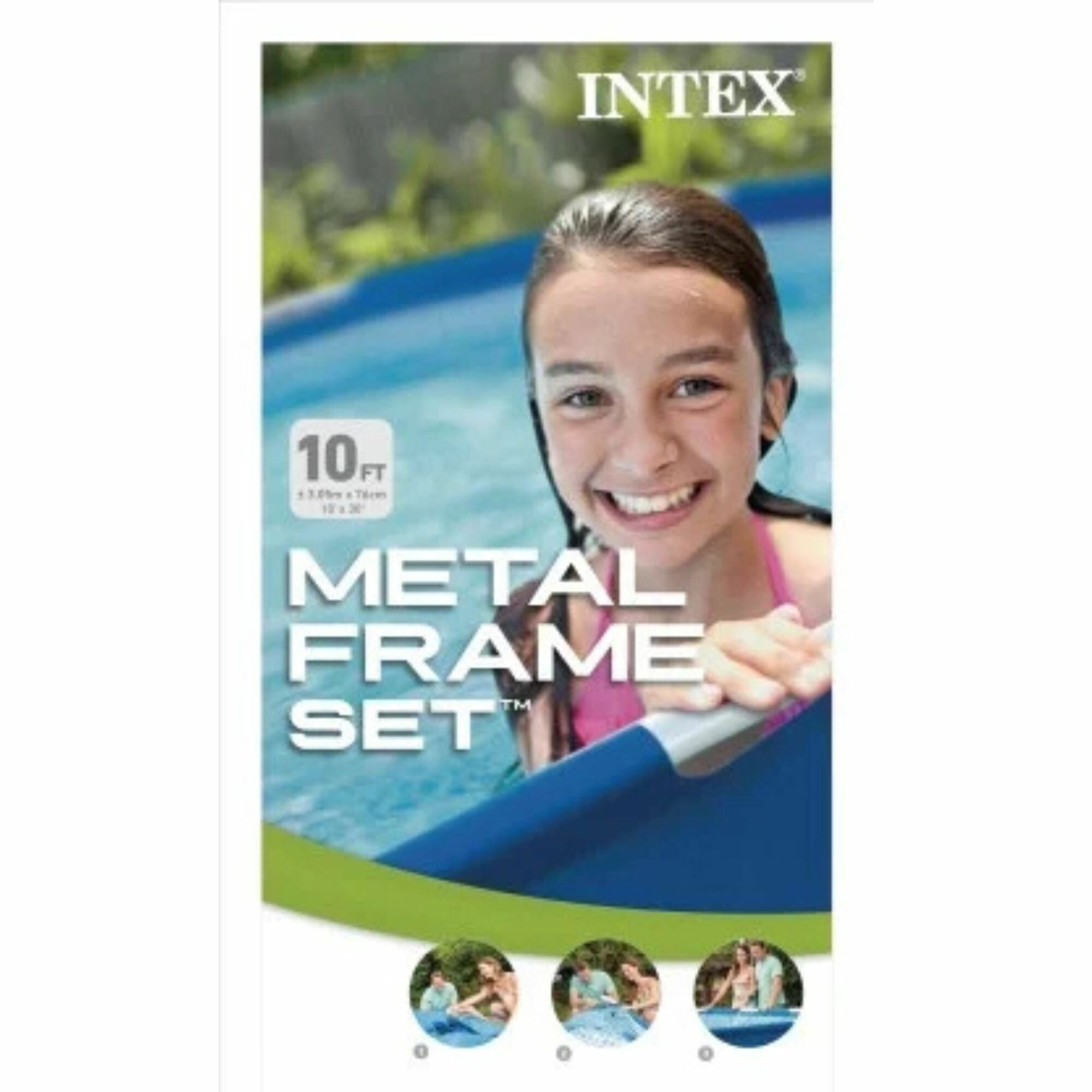 Бассейн каркасный Intex Metal Frame, 305x76 см, 4485 л, 28200 — фото 1