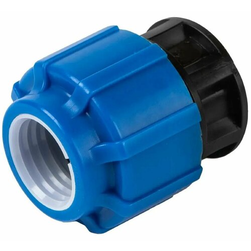 Муфта переходная с внутренней резьбой 25х1 пластик цвет синий Фитинг для соединения и фиксации водопроводных труб не подвержен коррозии обеспечивает герметичность соединений 510₽