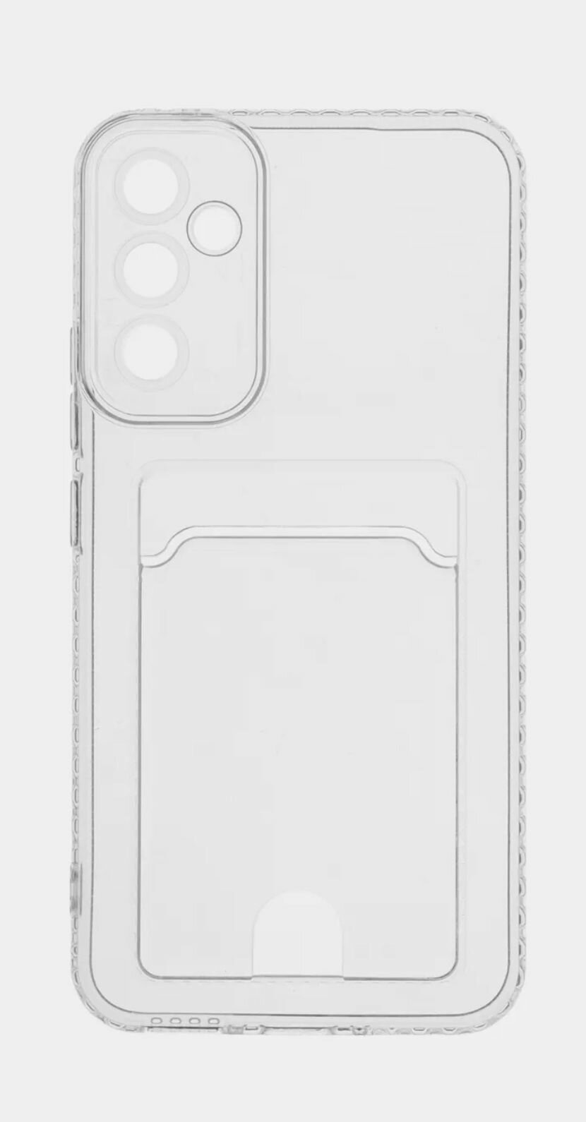 Чехол-накладка для Samsung Galaxy A16 прозрачный c картхолдером — фото 1
